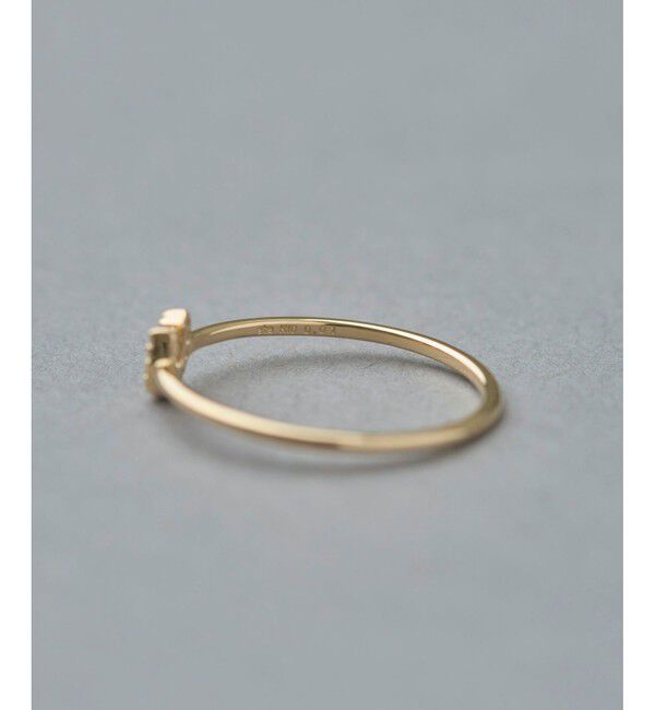 ete「K10YG ダイヤモンド ホースシュー リング」|リング|