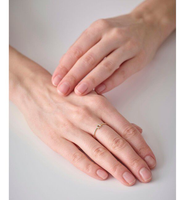 ete「K10YG ダイヤモンド ホースシュー リング」|リング|