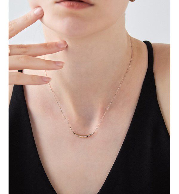 ete「[ONLINE Limited] クレセントムーン ネックレス」|ネックレス|