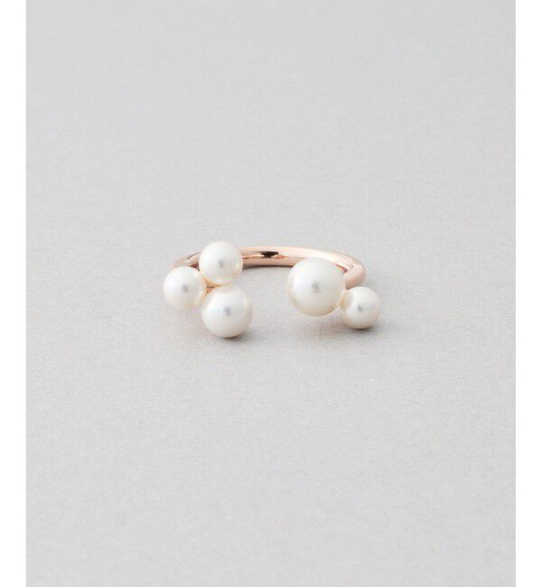 Jouete「フォークリング パール」|リング|ピンクゴールド