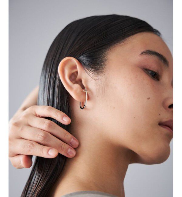 Jouete「[ウェアリング] ジルコニア クロス コンビカラー」|イヤリング|