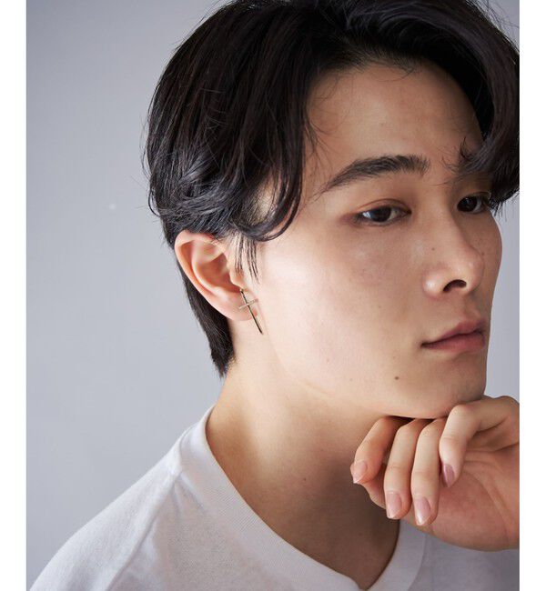 Jouete「[ウェアリング] ジルコニア クロス コンビカラー」|イヤリング|