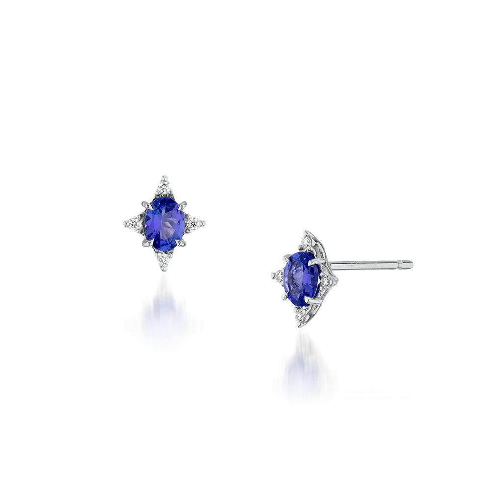 STAR JEWELRY「TANZANITE PIERCED EARRINGS」|ピアス|プラチナ