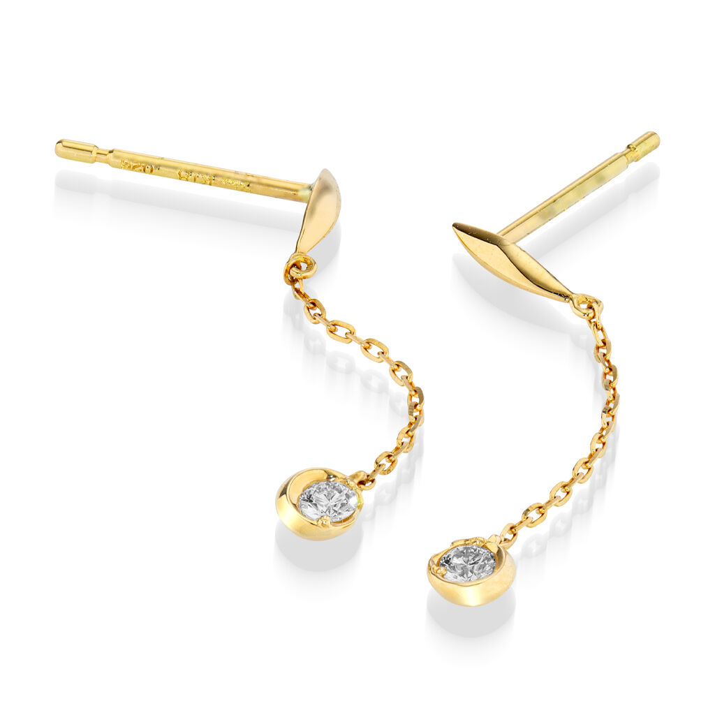 STAR JEWELRY「MOON SETTING」|ピアス|