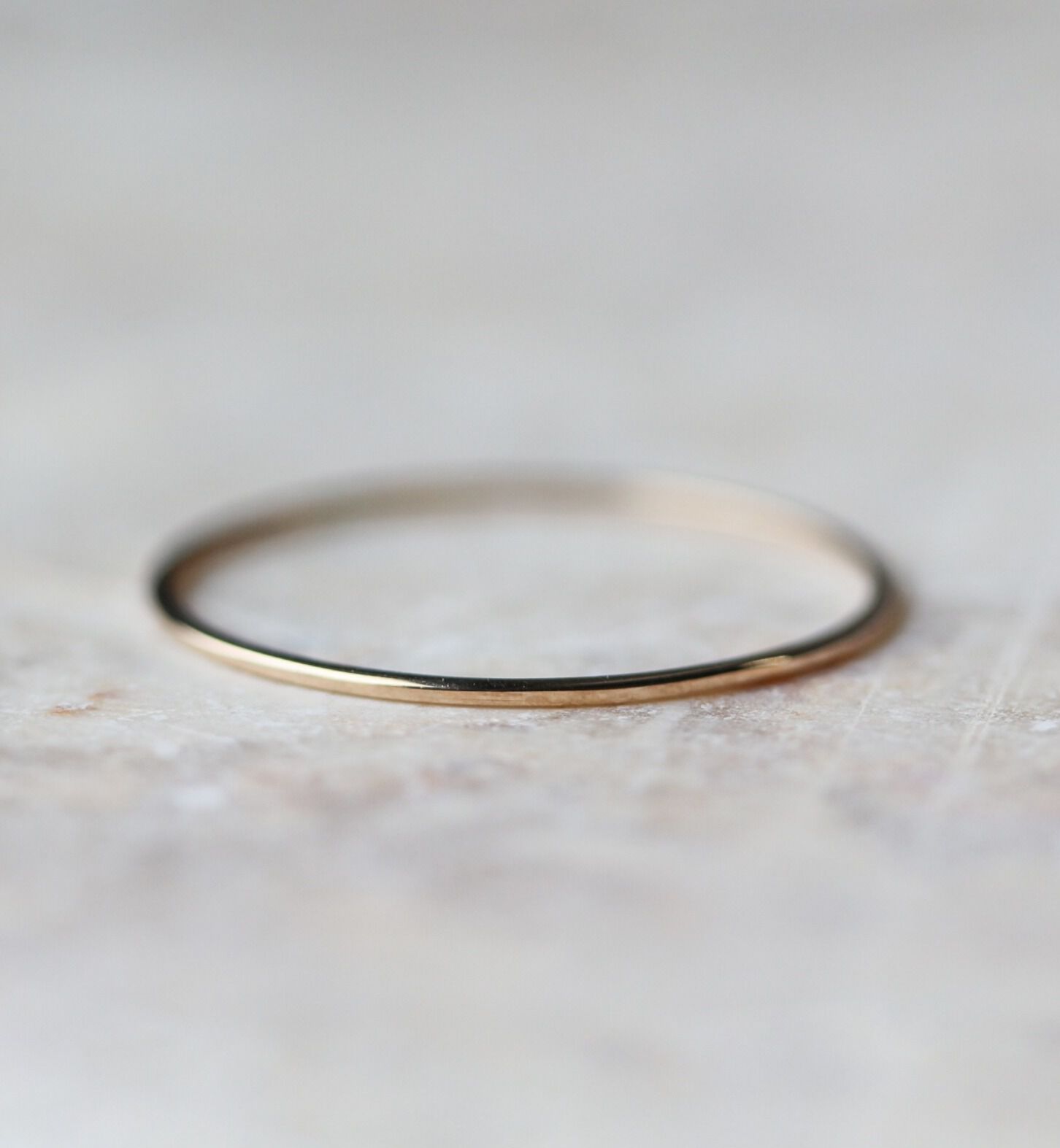  「ゴールド スキニー リング | K10YG」|リング|
