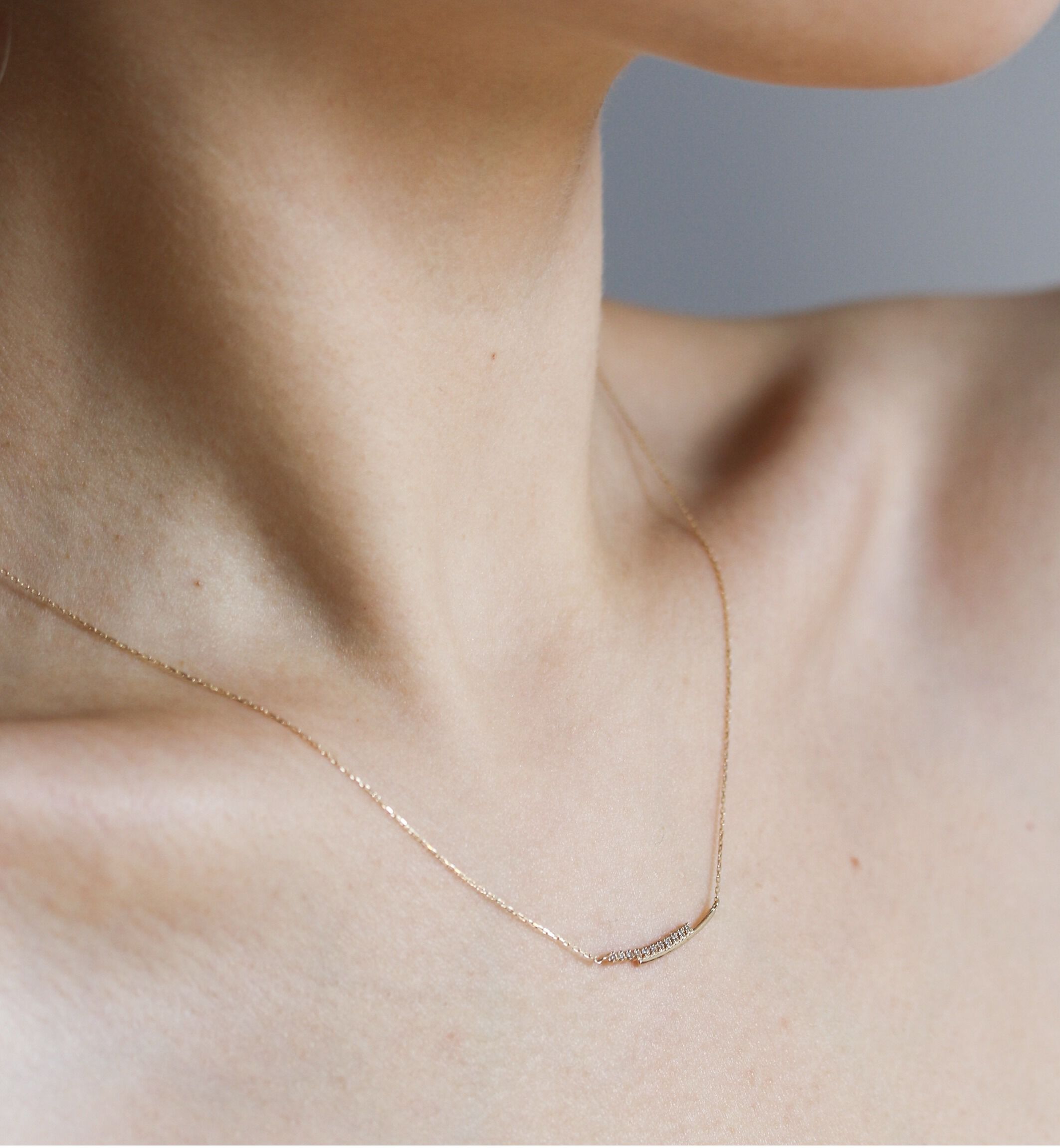  「ダイヤモンド ネックレス | K10YG 〈レイヨン〉〈世界最小〉」|ネックレス|