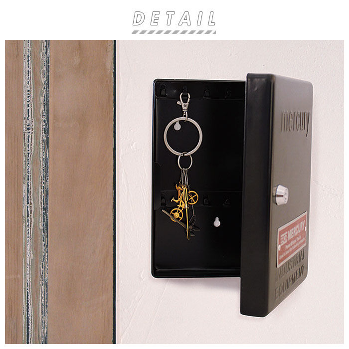 MERCURY「キーボックス 壁掛け おしゃれ 通販 マーキュリー 雑貨 キーキャビネット 鍵付き キーフック」|その他|