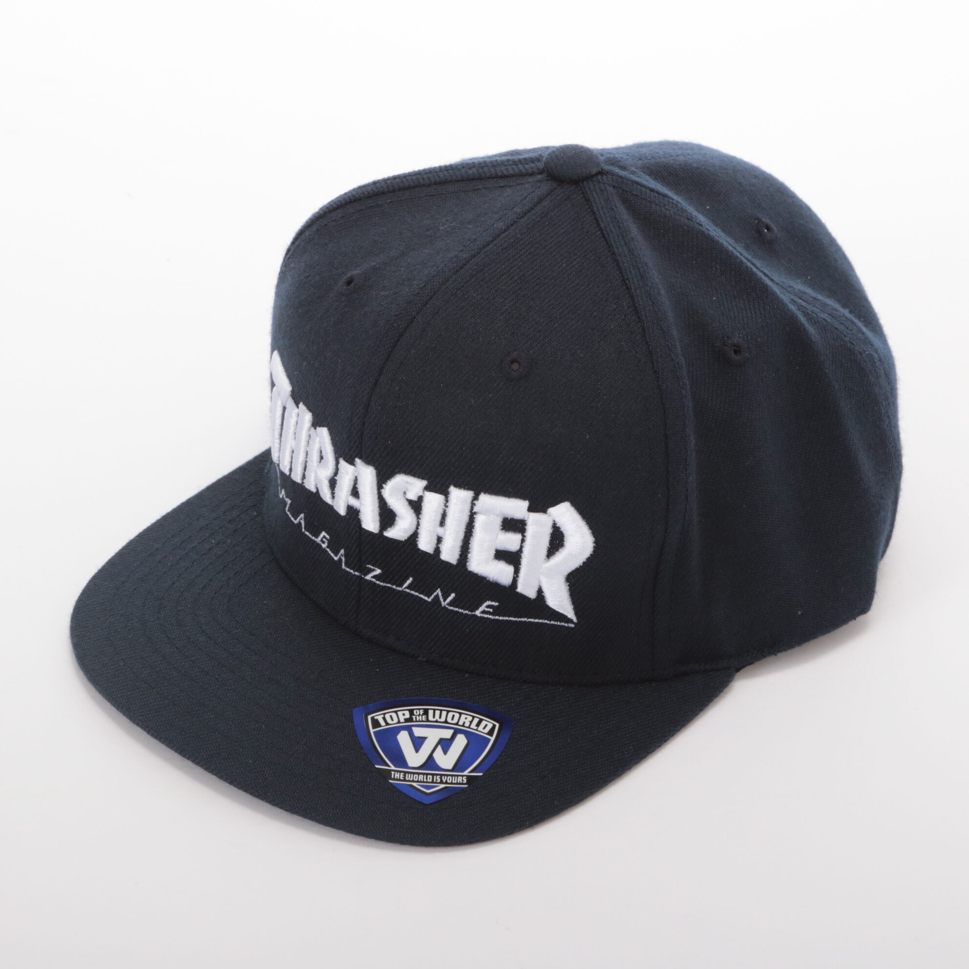 BACKYARD FAMILY「スナップバック スラッシャー THRASHER キャップ 帽子 ライム ネイビー 定番 ホワイト」|キャップ・キャスケット|ブルー1