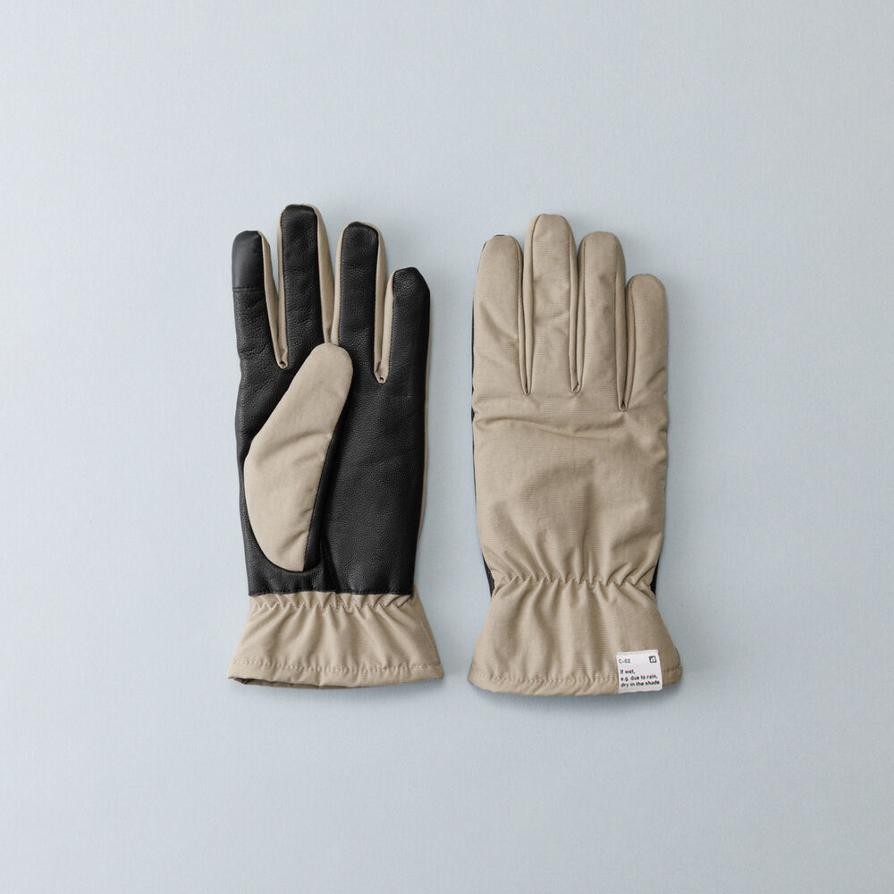 BACKYARD FAMILY「クロダ 手袋 メンズ 通販 グローブ 手ぶくろ スマートフォン対応 スマホ 対応 ナイロングローブ」|手袋|ベージュ1
