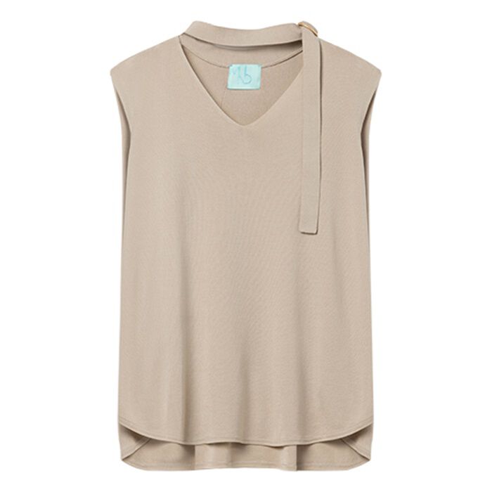 BACKYARD FAMILY「MIND マインド ニットベスト 通販 ニット ベスト ノースリーブニット ネック ベルト」|その他|