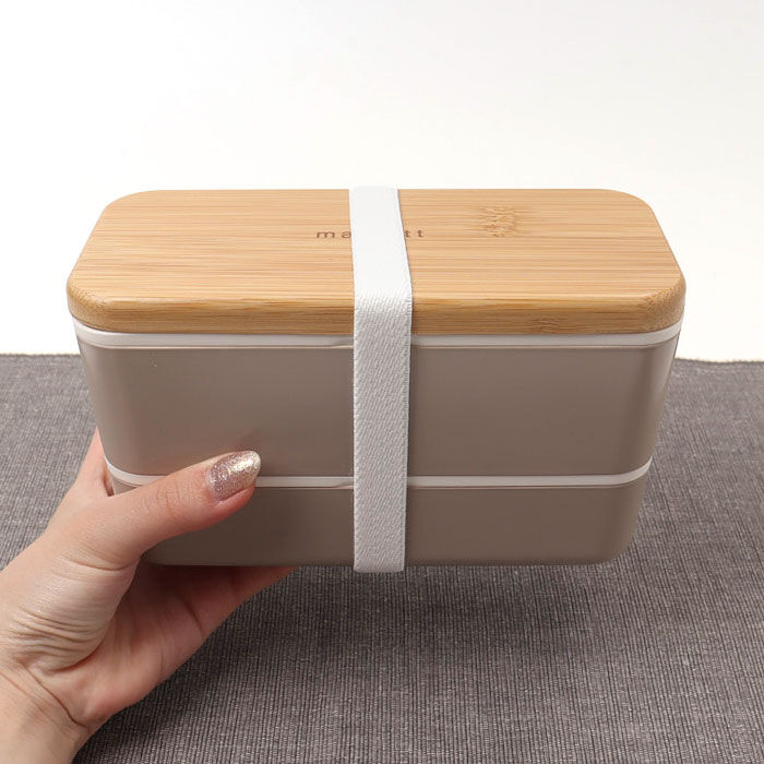 BACKYARD FAMILY「弁当箱 2段 通販 日本製 730ml 木目長角弁当 2段弁当箱 ランチボックス 中蓋付き」|食器・キッチングッズ|