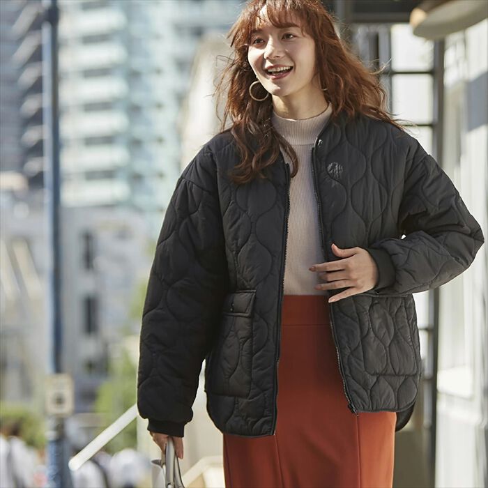 BACKYARD FAMILY「コート 秋 ショート丈 レディース 通販 ノーカラーコート キルティングコート」|その他|