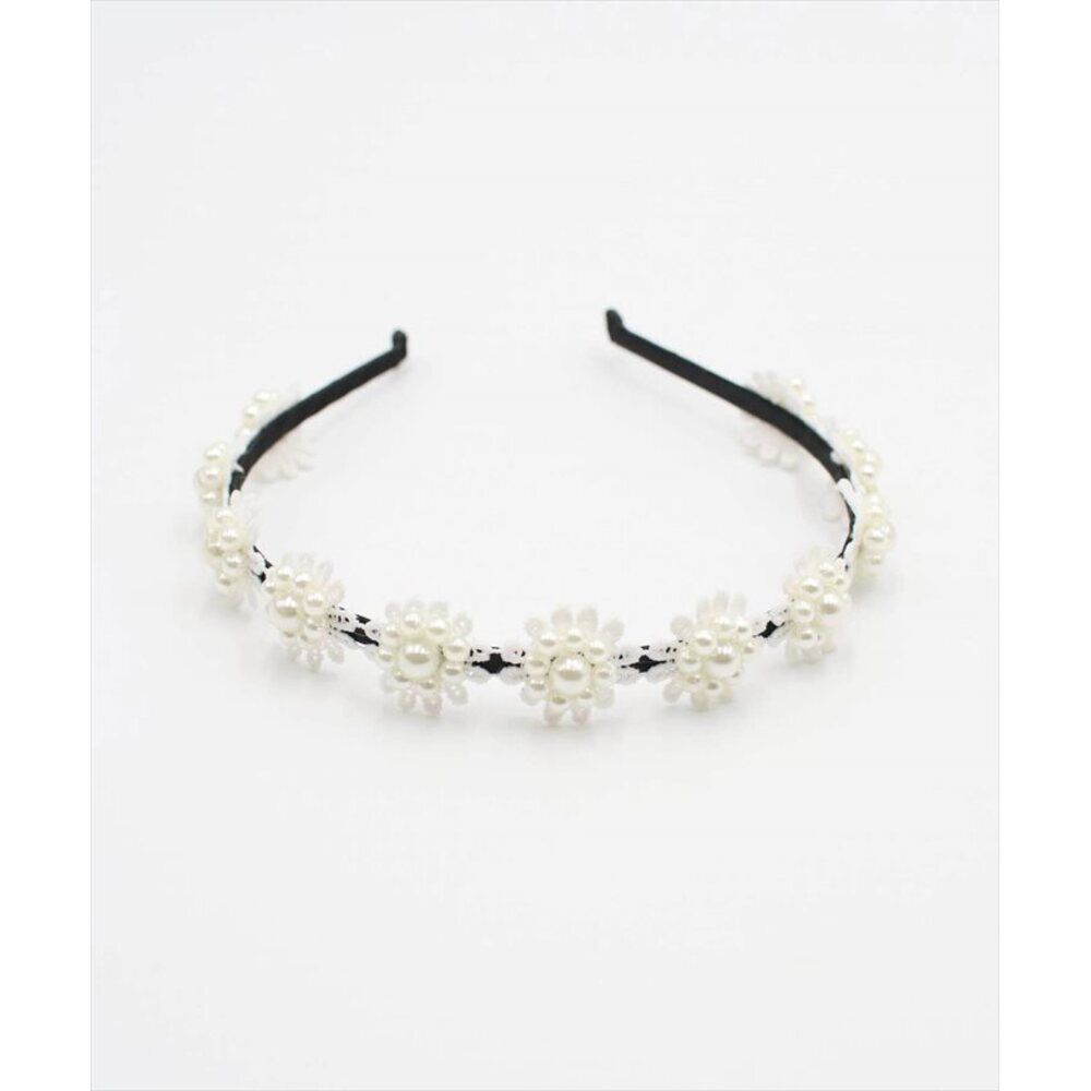 BACKYARD FAMILY「Rora カチューシャ 通販 レース パール 48222102 髪飾り ヘッドドレス 子供 女の子」|その他|ホワイト1