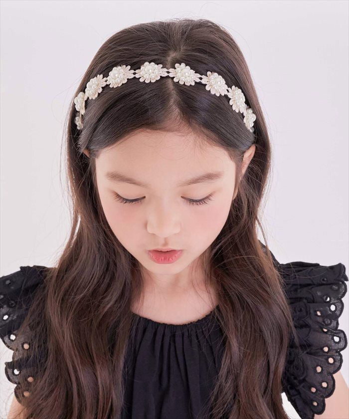 BACKYARD FAMILY「Rora カチューシャ 通販 レース パール 48222102 髪飾り ヘッドドレス 子供 女の子」|その他|