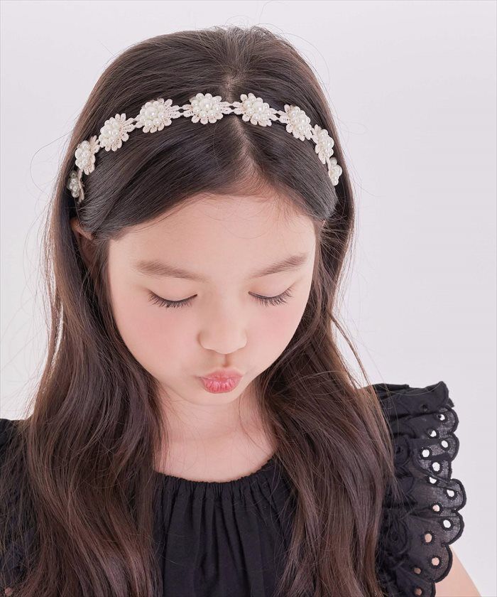 BACKYARD FAMILY「Rora カチューシャ 通販 レース パール 48222102 髪飾り ヘッドドレス 子供 女の子」|その他|