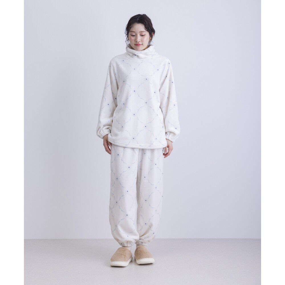 BACKYARD FAMILY「ルームウェア レディース 上下セット 通販 パジャマ 長袖 おしゃれ 部屋着 ふわふわ かわいい」|ルームウェア|ホワイト1