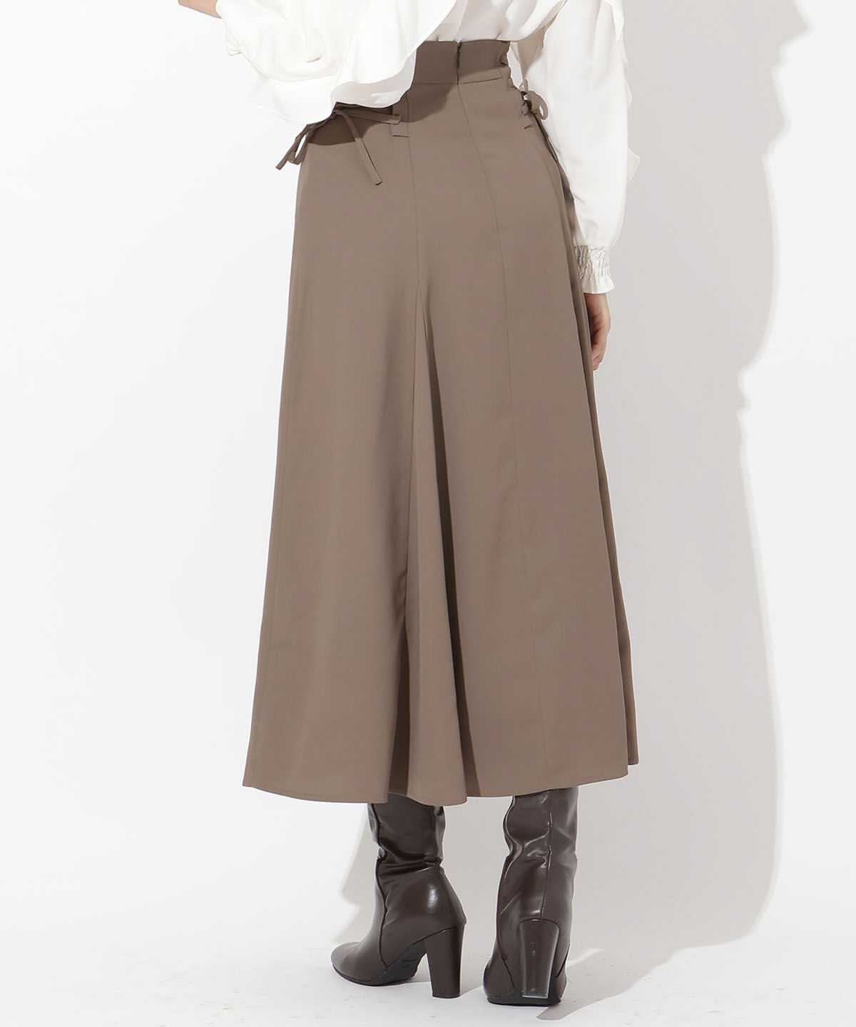 アンドクチュール「サイドレースアップフレアスカート」|フレア|