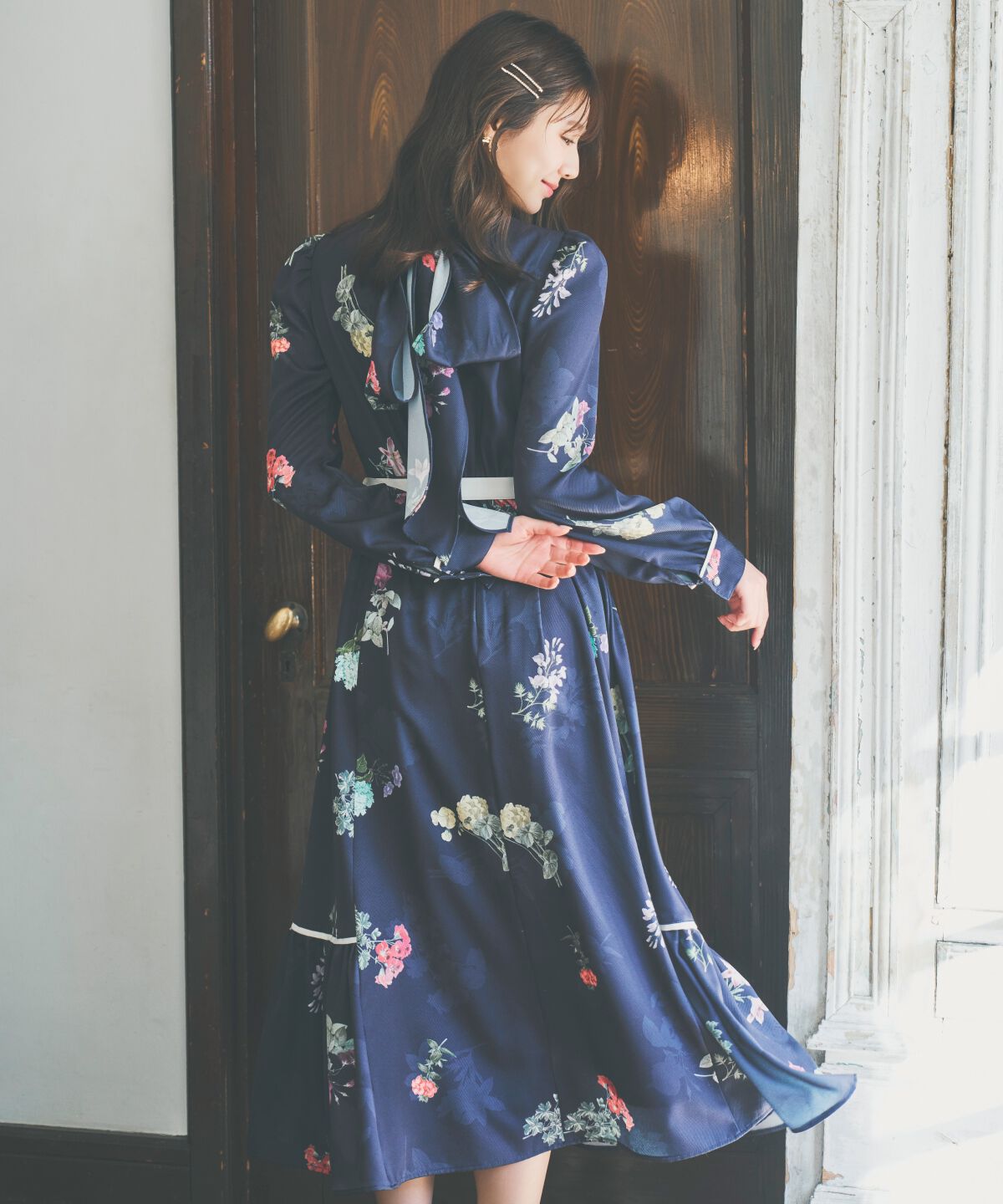 アンドクチュール「クラシックフラワーワンピース」|ワンピース|