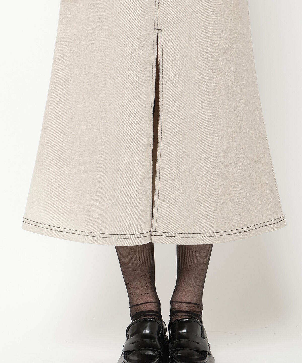 REDYAZEL「配色ステッチＡラインスカート」|タイト|