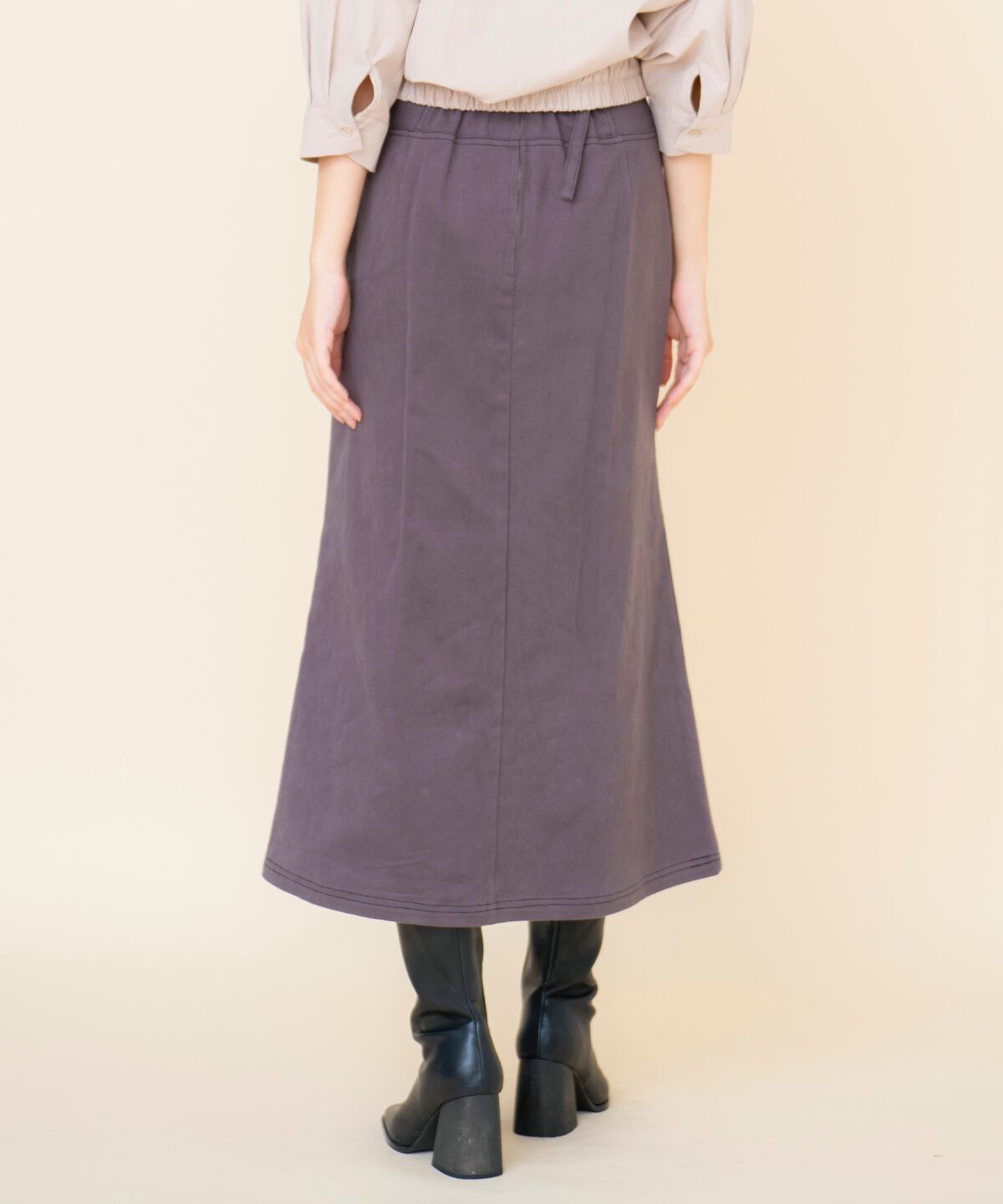 REDYAZEL「配色ステッチＡラインスカート」|タイト|