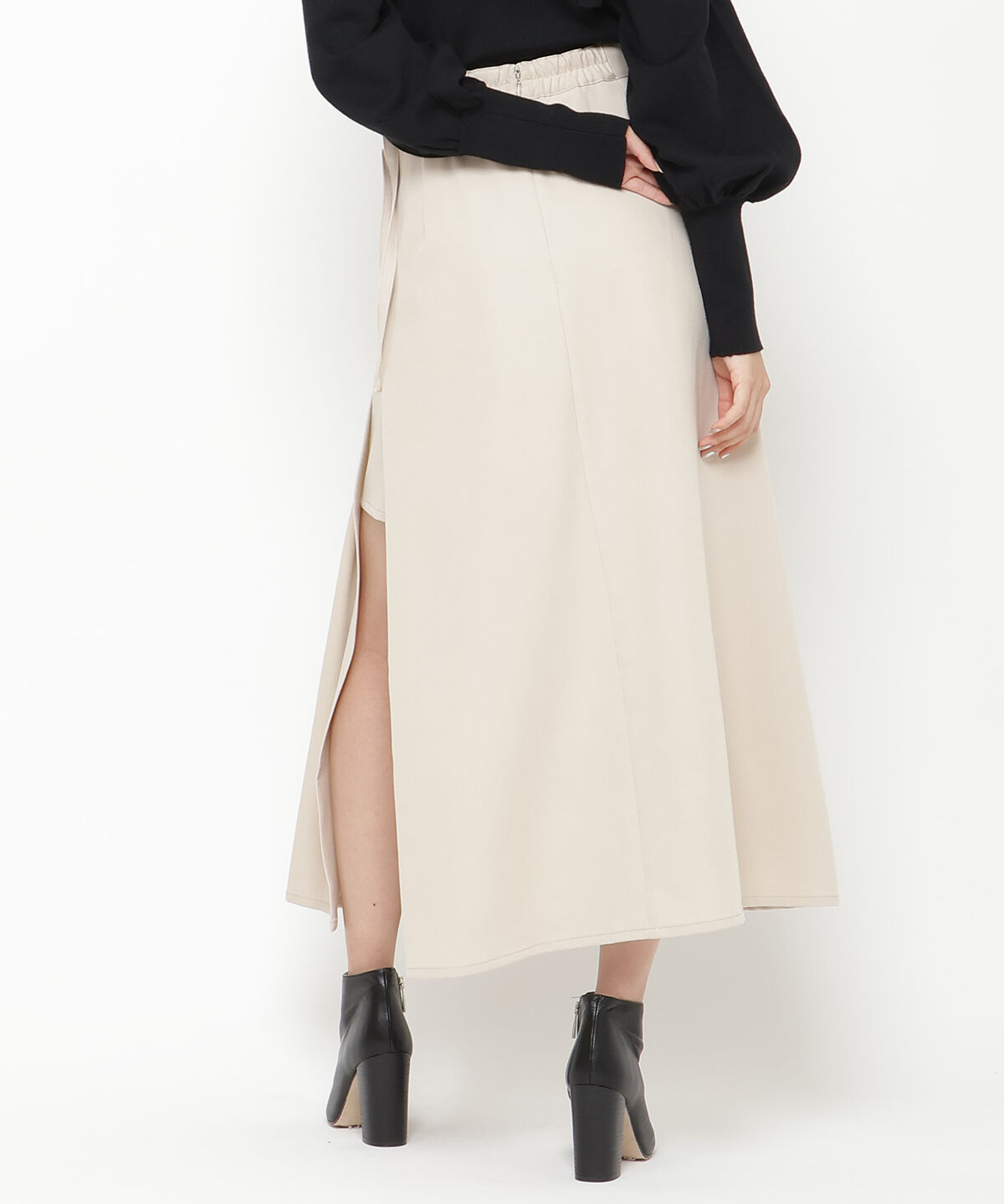 REDYAZEL「アシメソフトプリーツスカート」|フレア|