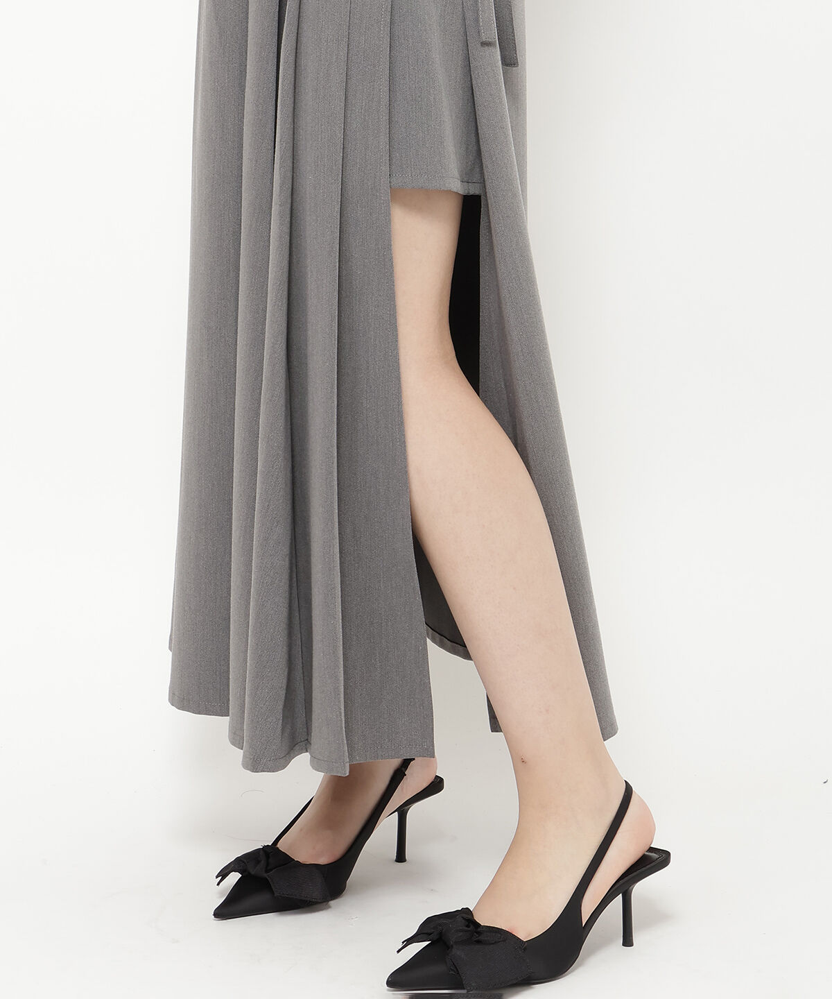 REDYAZEL「アシメソフトプリーツスカート」|フレア|