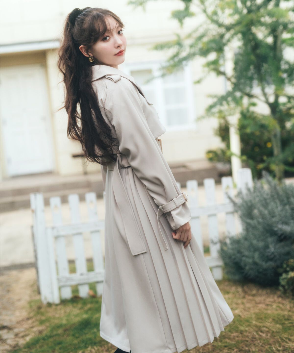 REDYAZEL「3WAYサイドプリーツトレンチコート」|トレンチコート|