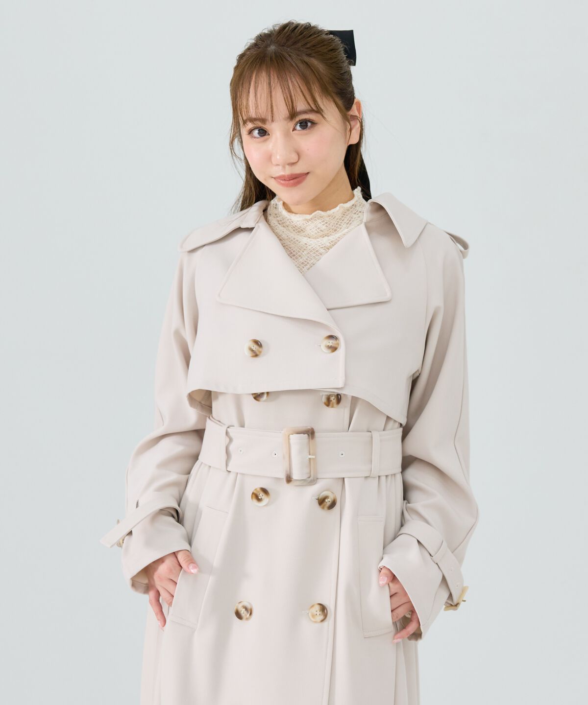 REDYAZEL「3WAYサイドプリーツトレンチコート」|トレンチコート|
