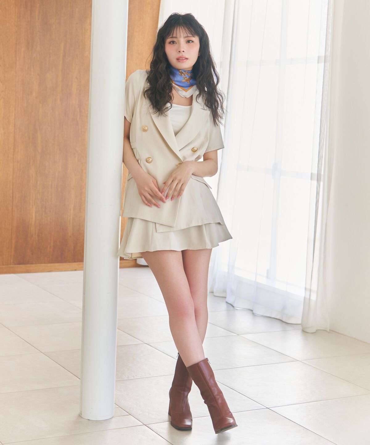 REDYAZEL「ハイウエストフレアミニスカート」|フレア|