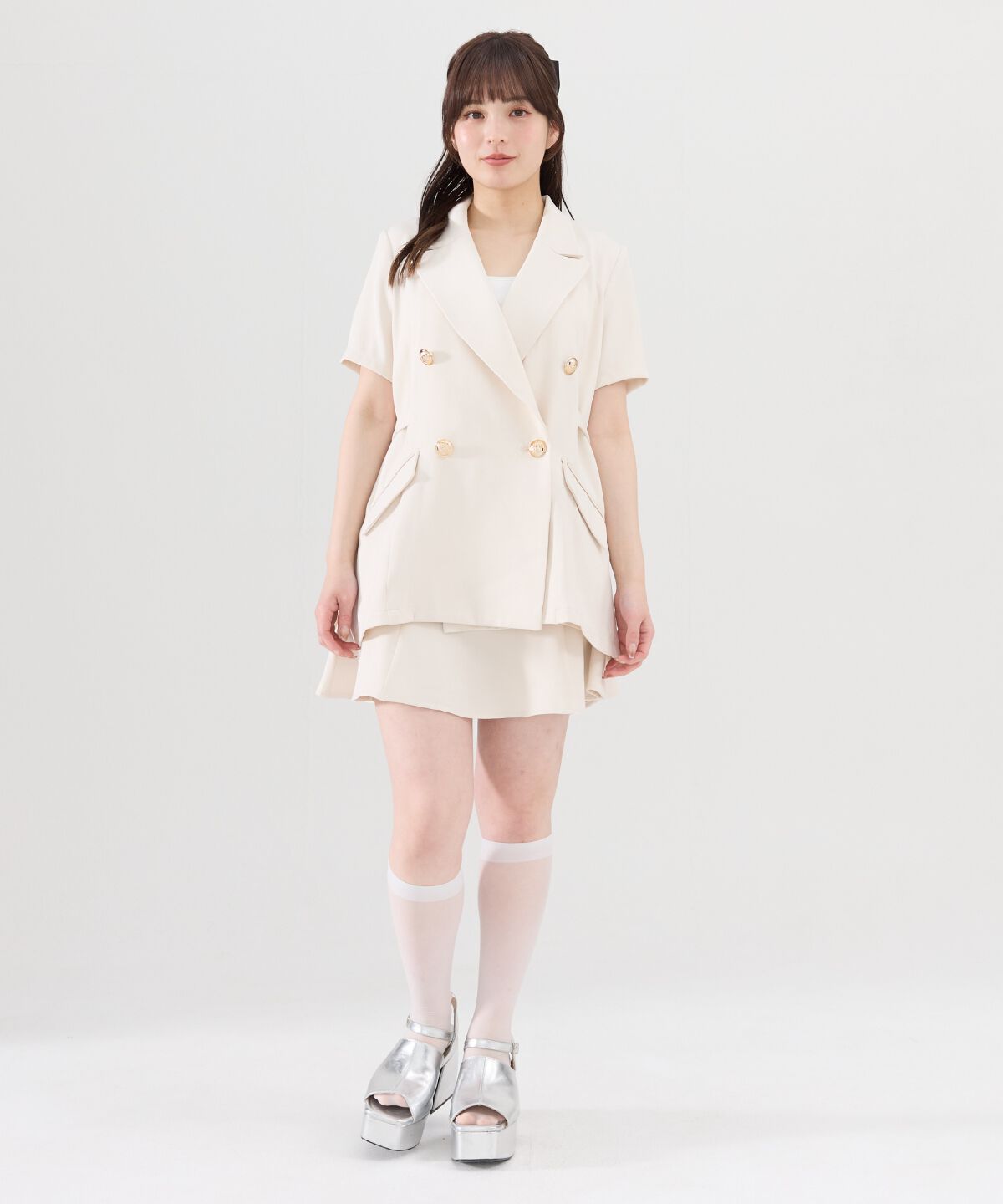 REDYAZEL「ハイウエストフレアミニスカート」|フレア|