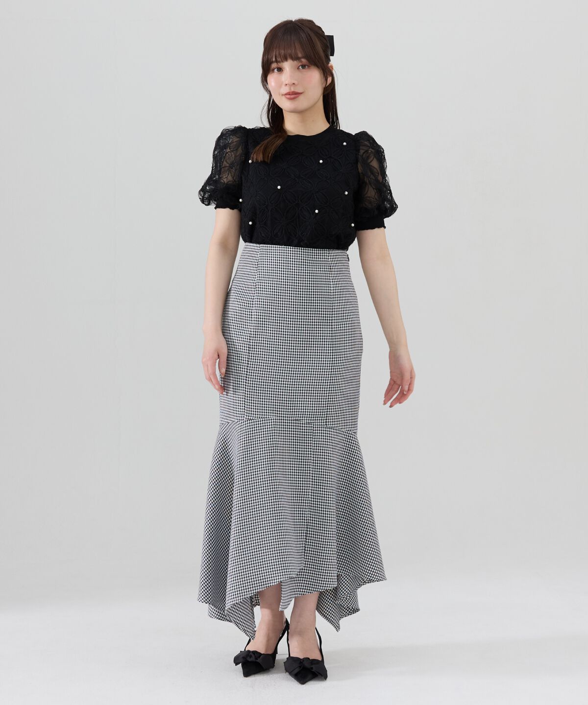 REDYAZEL「チェックマーメイドスカート」|タイト|
