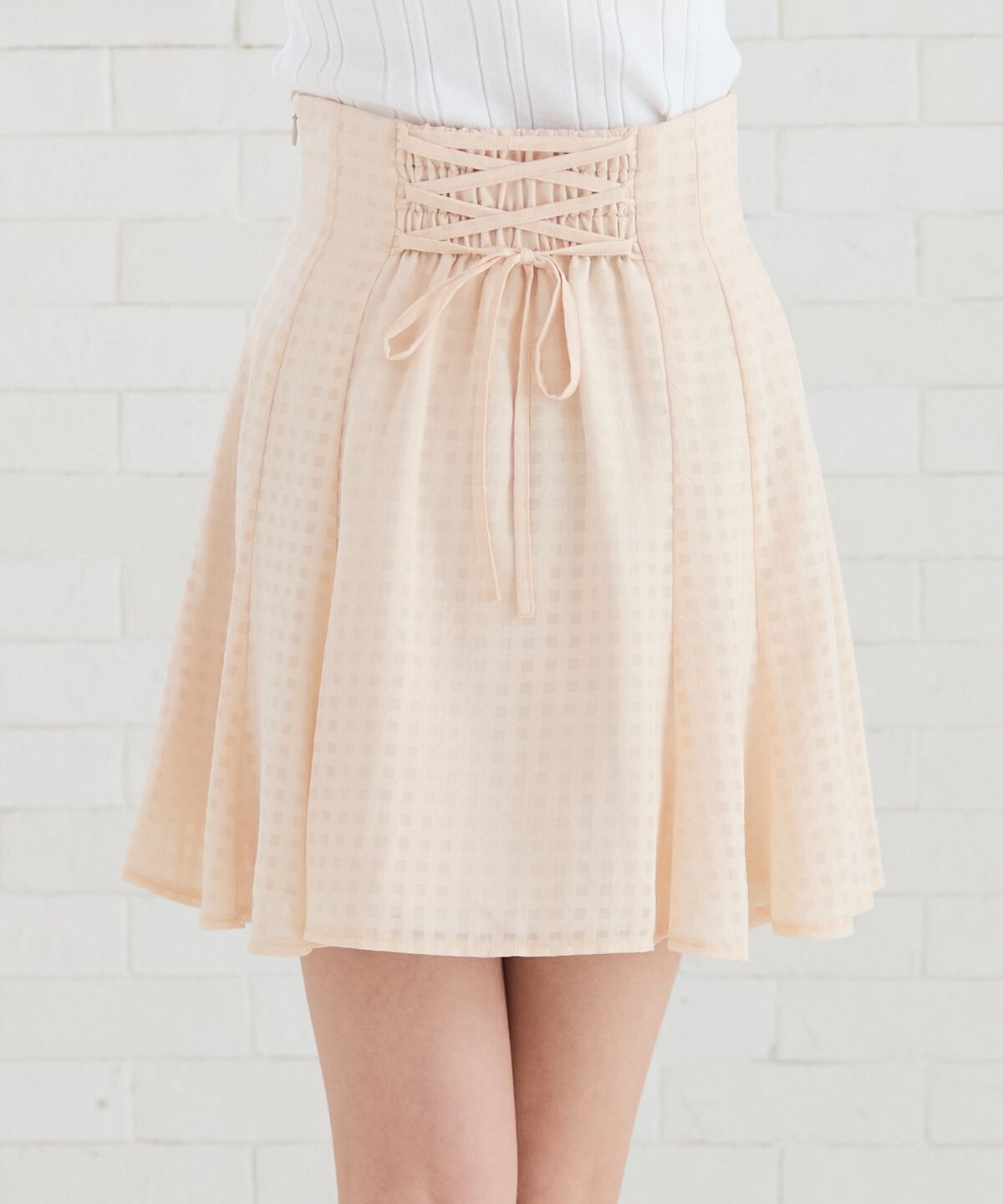 REDYAZEL「シアーチェックフレアミニスカート」|フレア|