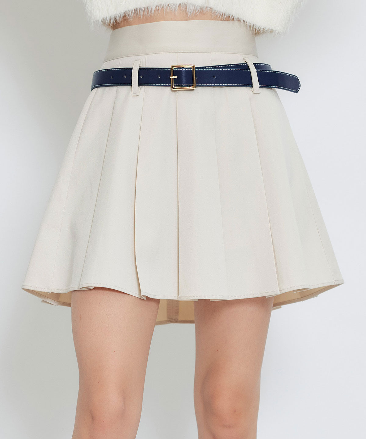 REDYAZEL「ローベルトインナーパンツプリーツミニスカート」|フレア|オフ