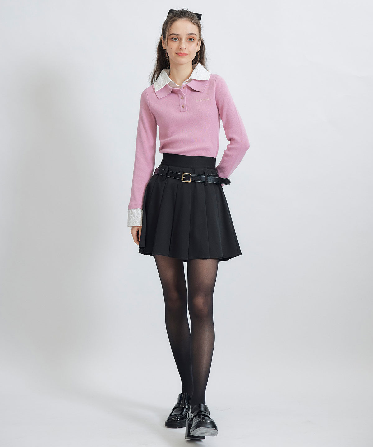 REDYAZEL「ローベルトインナーパンツプリーツミニスカート」|フレア|