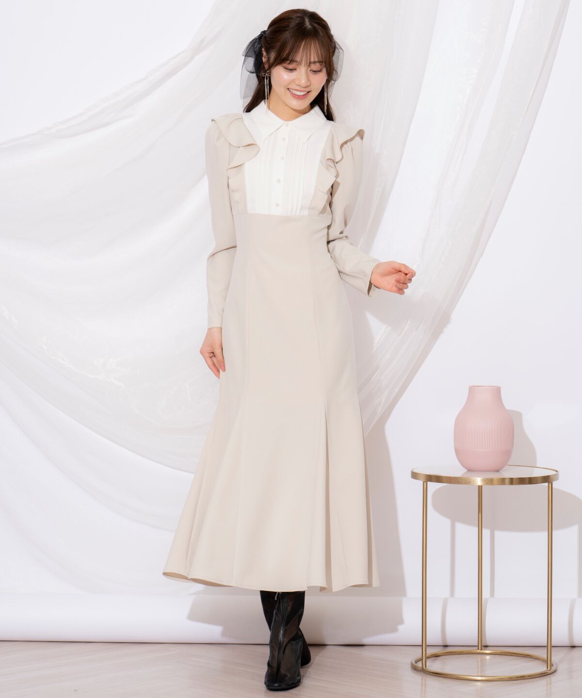 WILLSELECTION「配色ヨークマーメイドワンピース」|ワンピース|