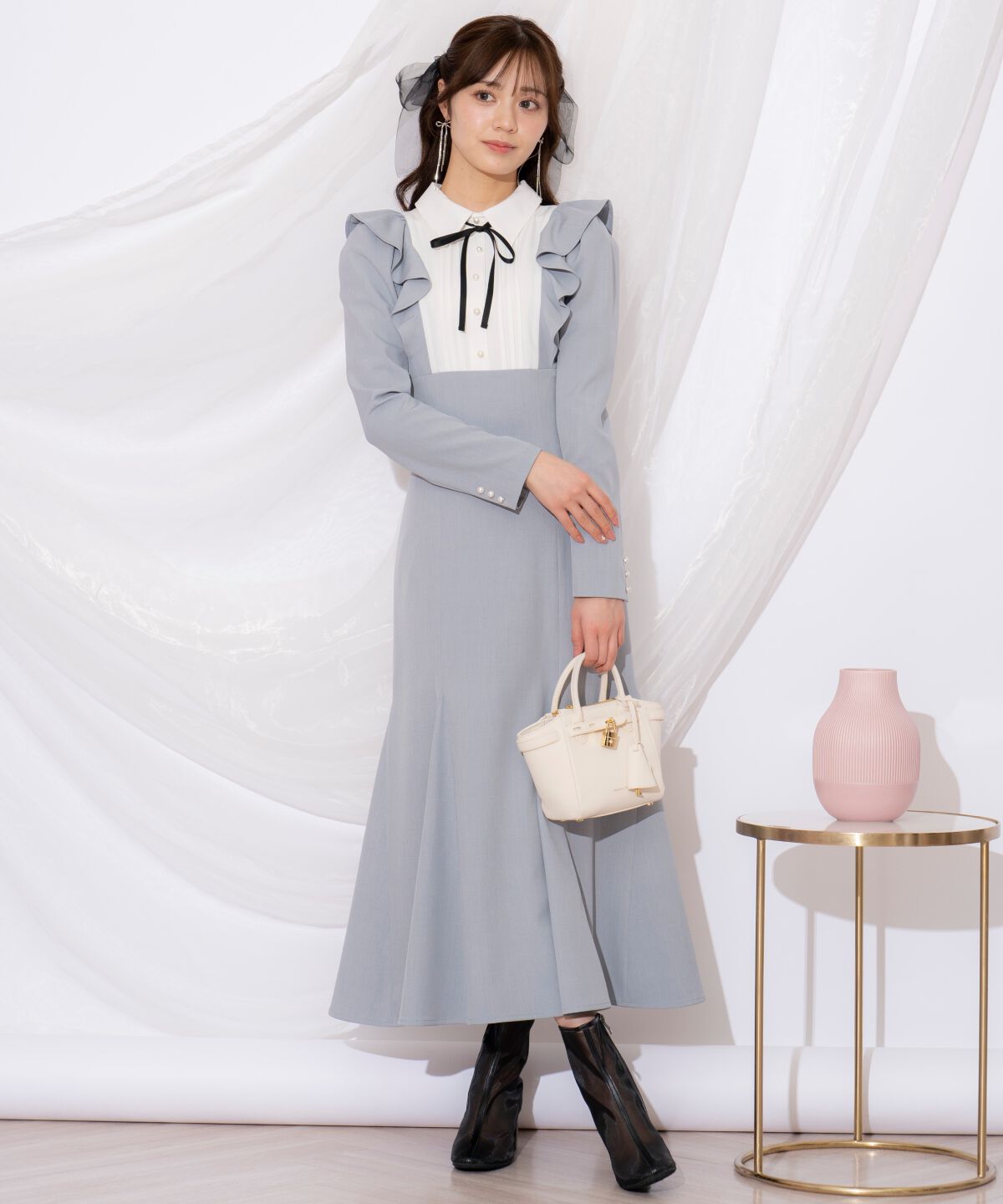 WILLSELECTION「配色ヨークマーメイドワンピース」|ワンピース|