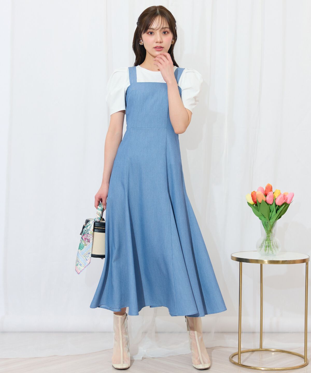 WILLSELECTION「チュールフリルマーメイドジャンスカ」|ワンピース|