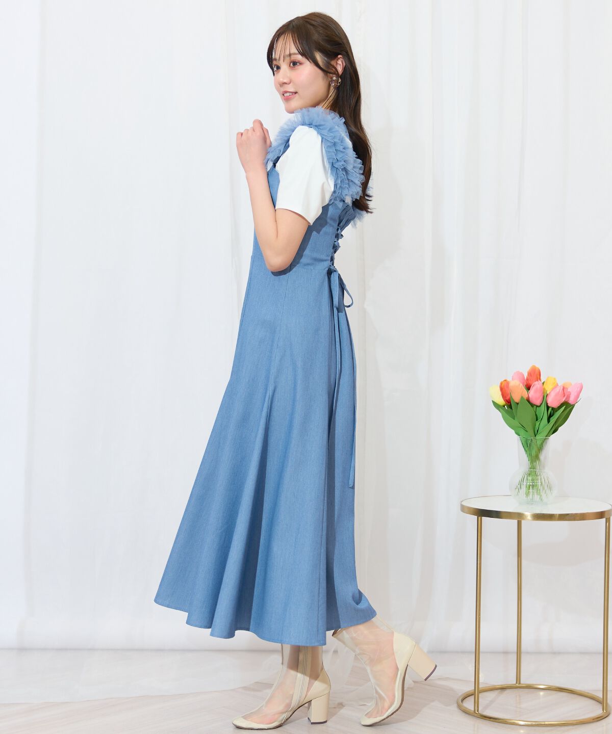 WILLSELECTION「チュールフリルマーメイドジャンスカ」|ワンピース|