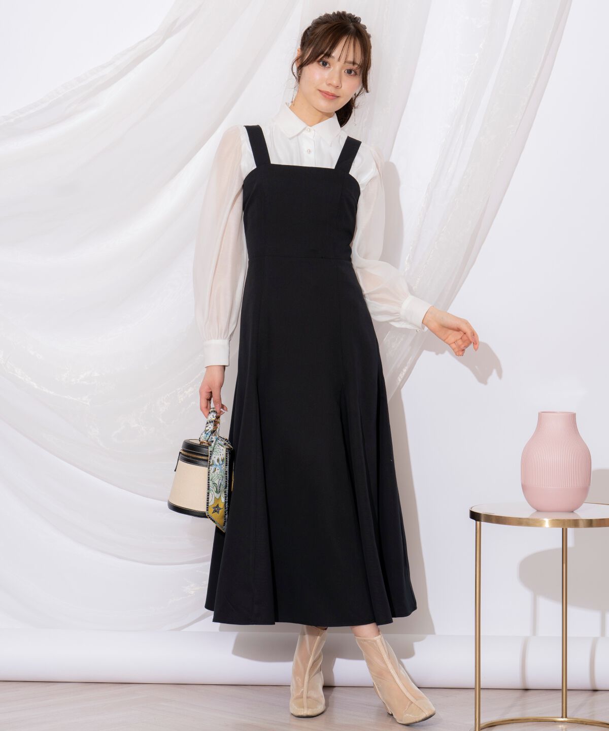 WILLSELECTION「チュールフリルマーメイドジャンスカ」|ワンピース|