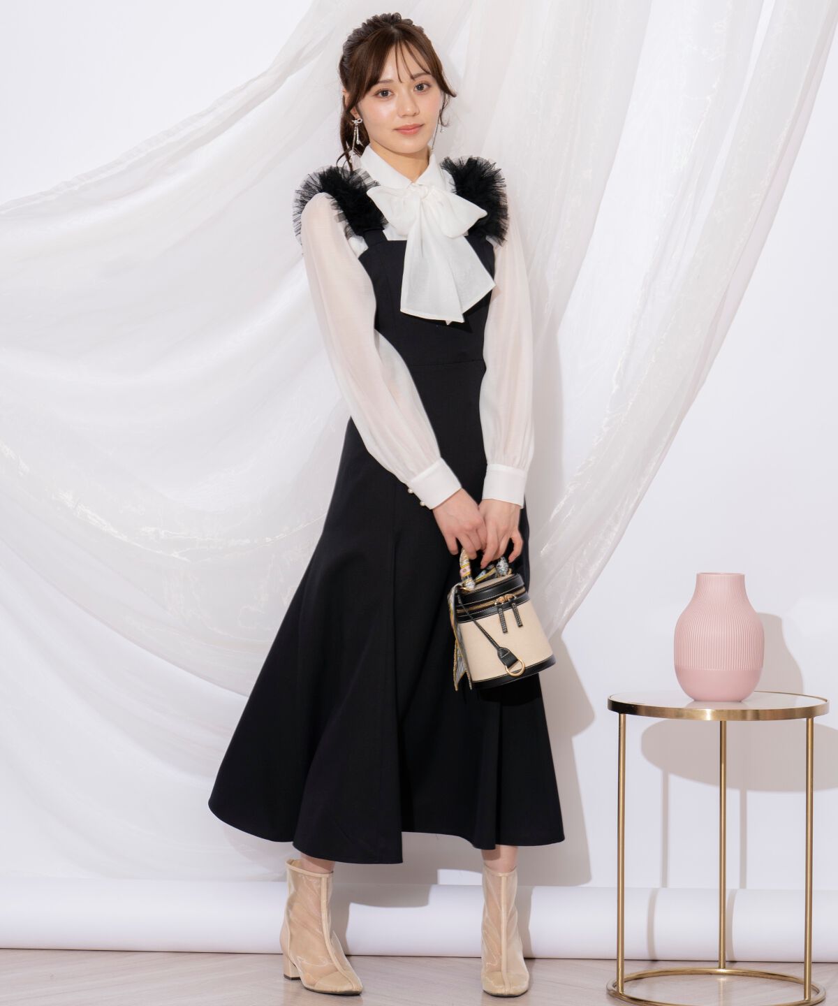 WILLSELECTION「チュールフリルマーメイドジャンスカ」|ワンピース|