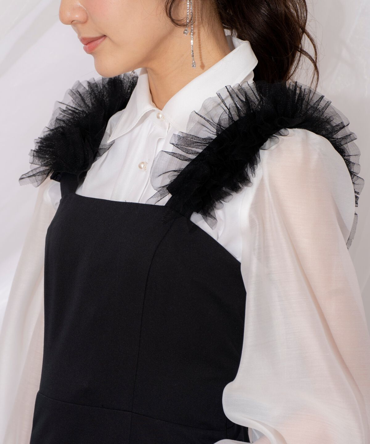 WILLSELECTION「チュールフリルマーメイドジャンスカ」|ワンピース|