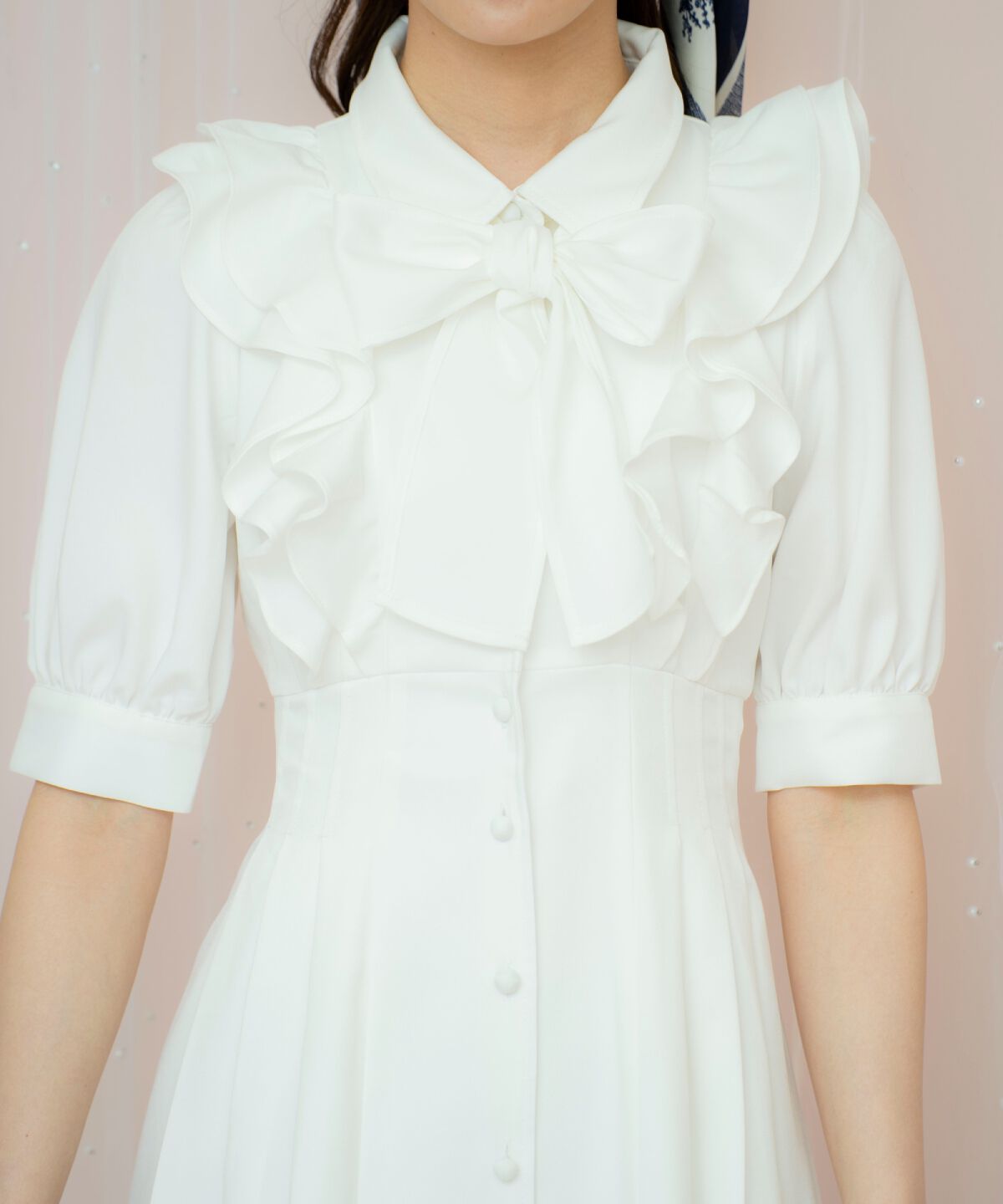 WILLSELECTION「ラッフルリボンタイシャツワンピース」|ワンピース|