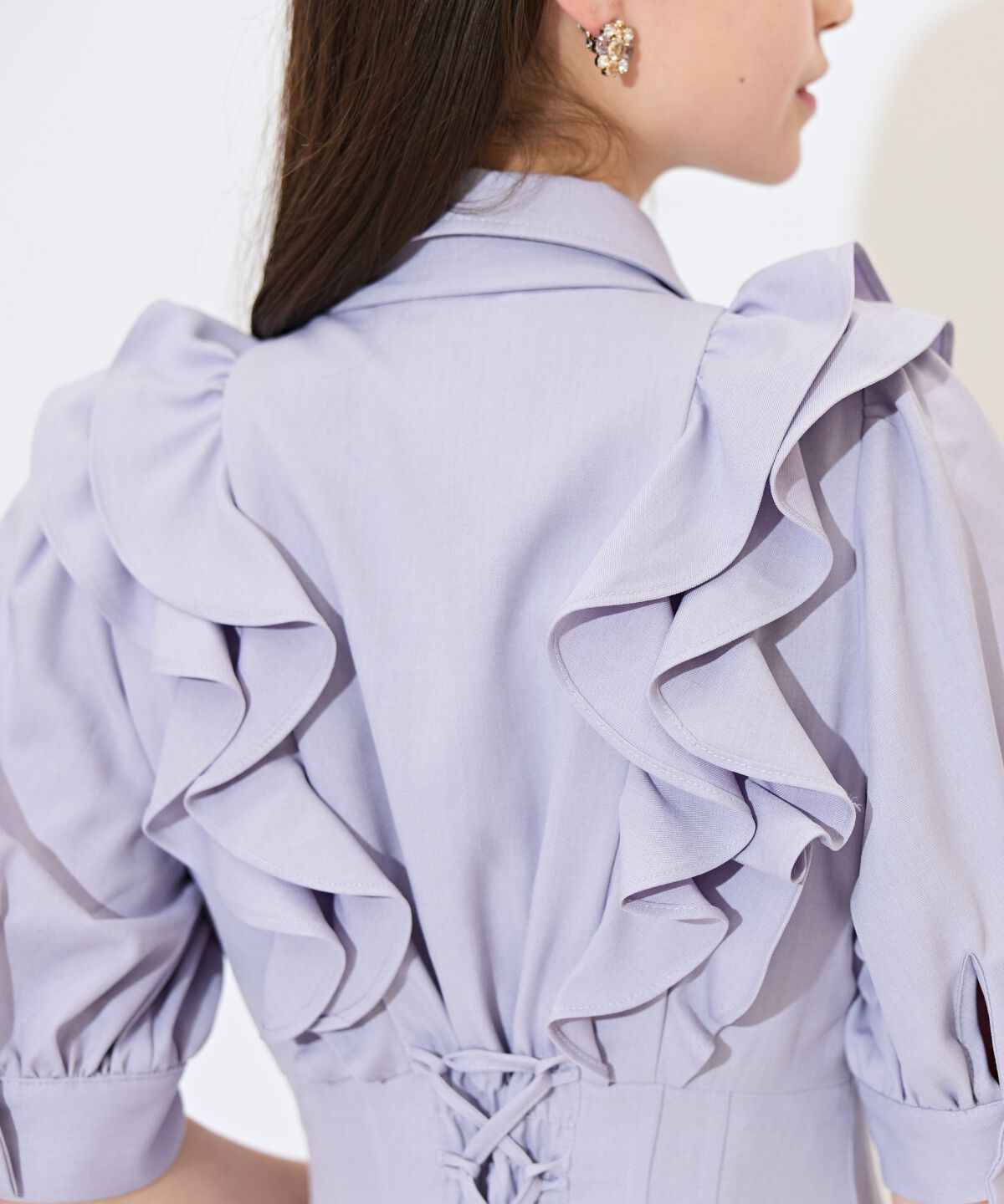 WILLSELECTION「ラッフルリボンタイシャツワンピース」|ワンピース|