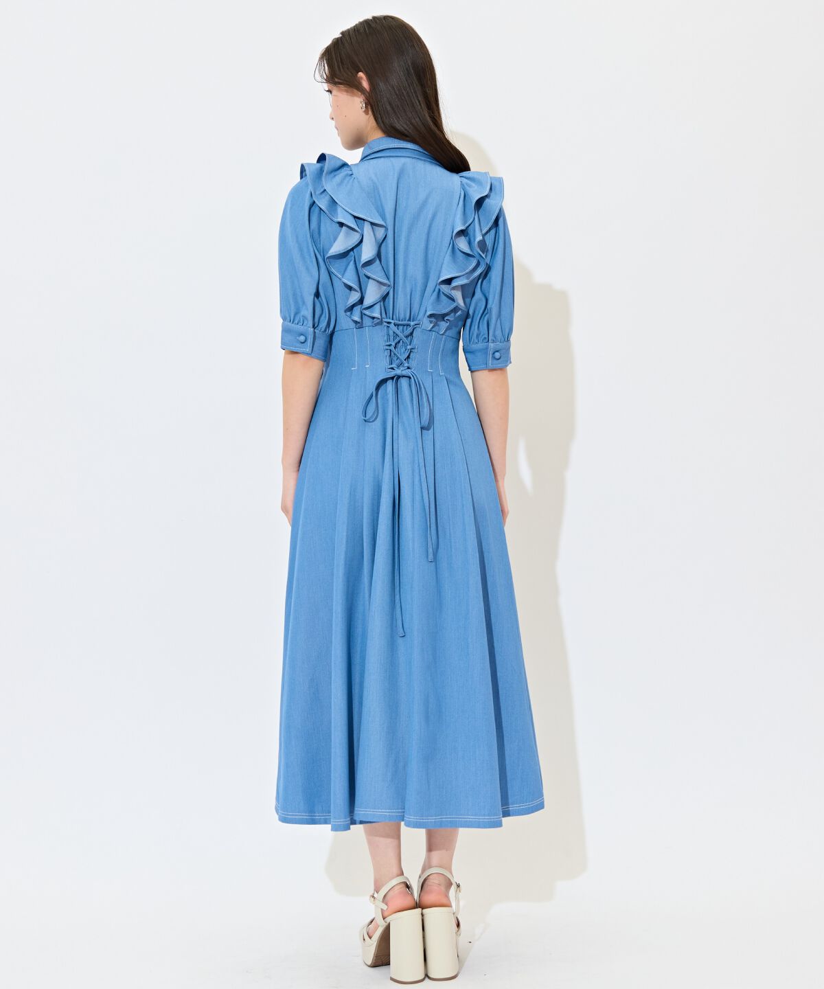 WILLSELECTION「ラッフルリボンタイシャツワンピース」|ワンピース|