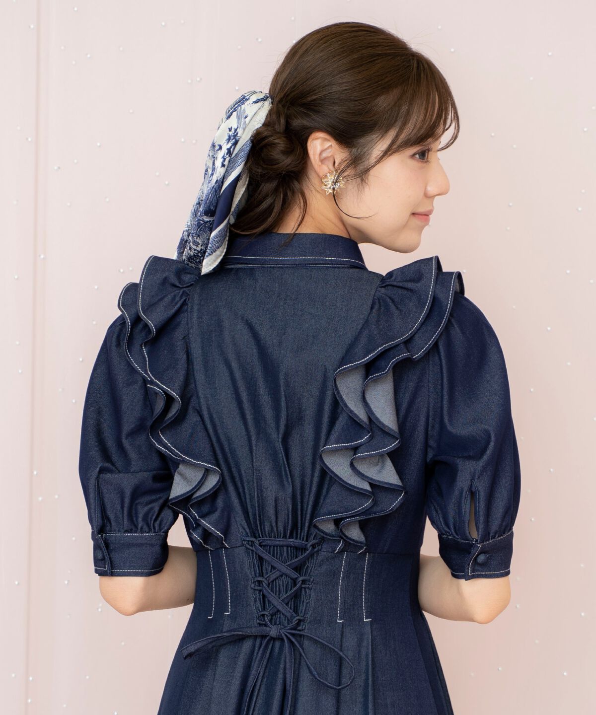 WILLSELECTION「ラッフルリボンタイシャツワンピース」|ワンピース|