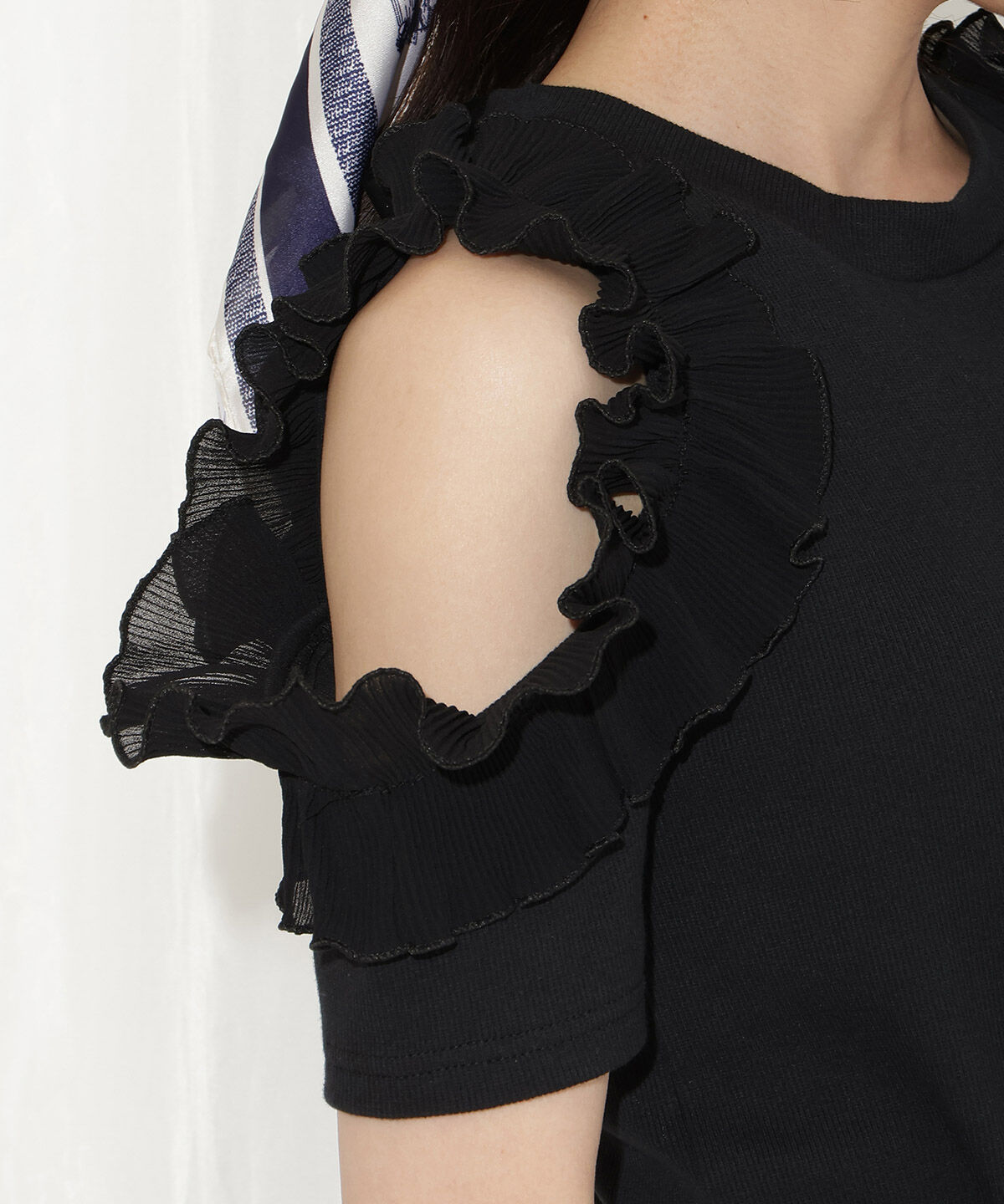 WILLSELECTION「バックリボンプリーツフリルカットソー」|Tシャツ・カットソー|