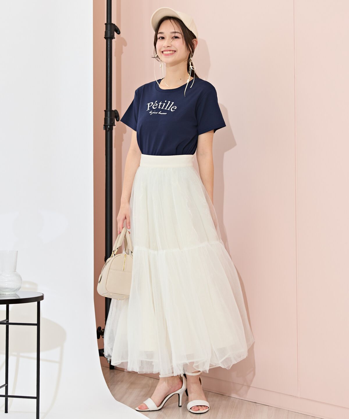 WILLSELECTION「ニュアンスカラーチュールティアードスカート」|フレア|