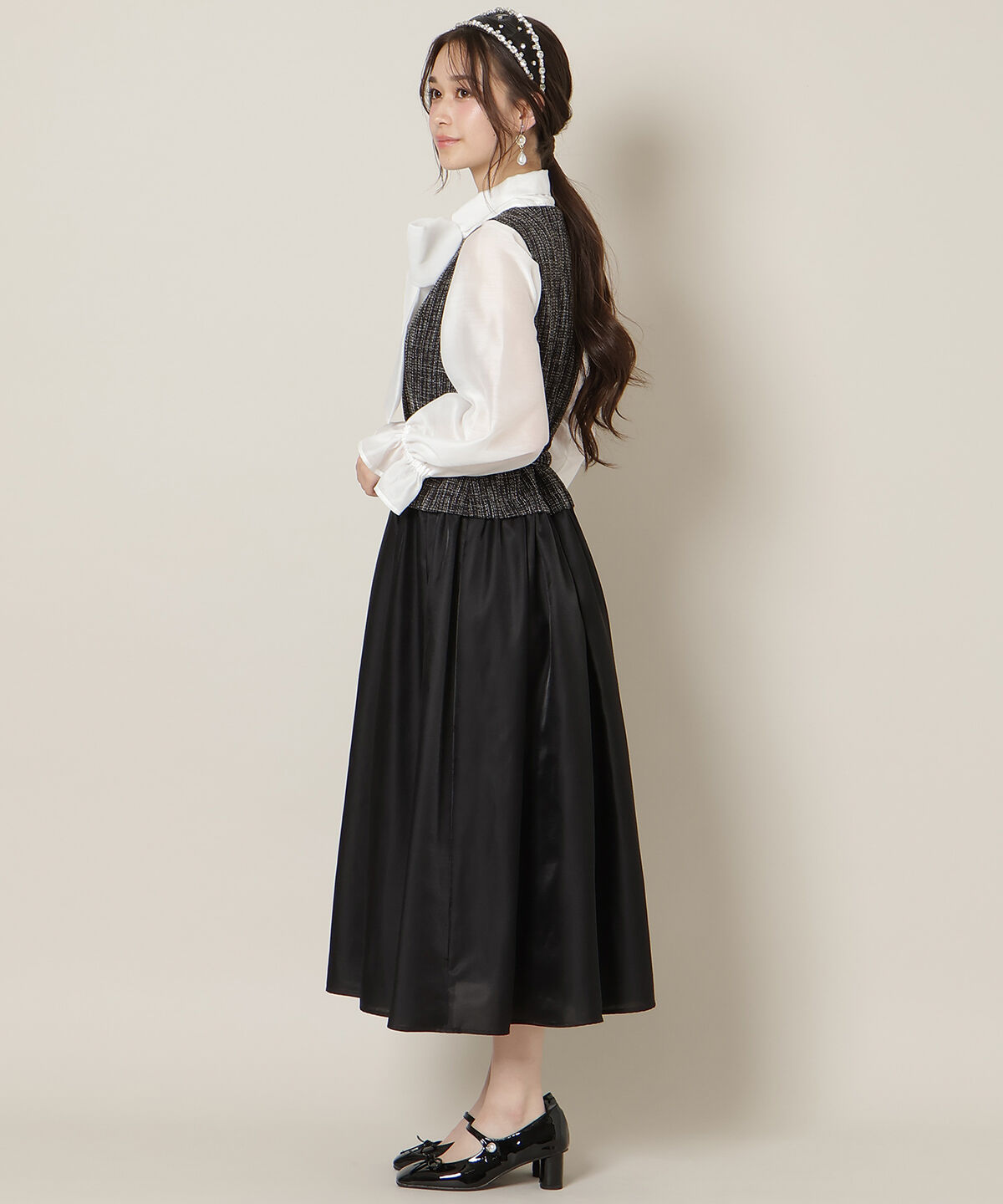 WILLSELECTION「ツイードドッキングジレワンピース」|ワンピース|