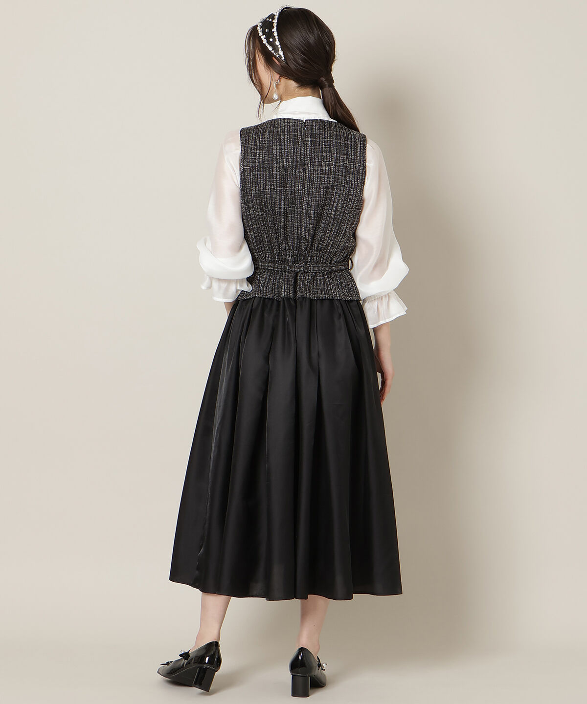 WILLSELECTION「ツイードドッキングジレワンピース」|ワンピース|