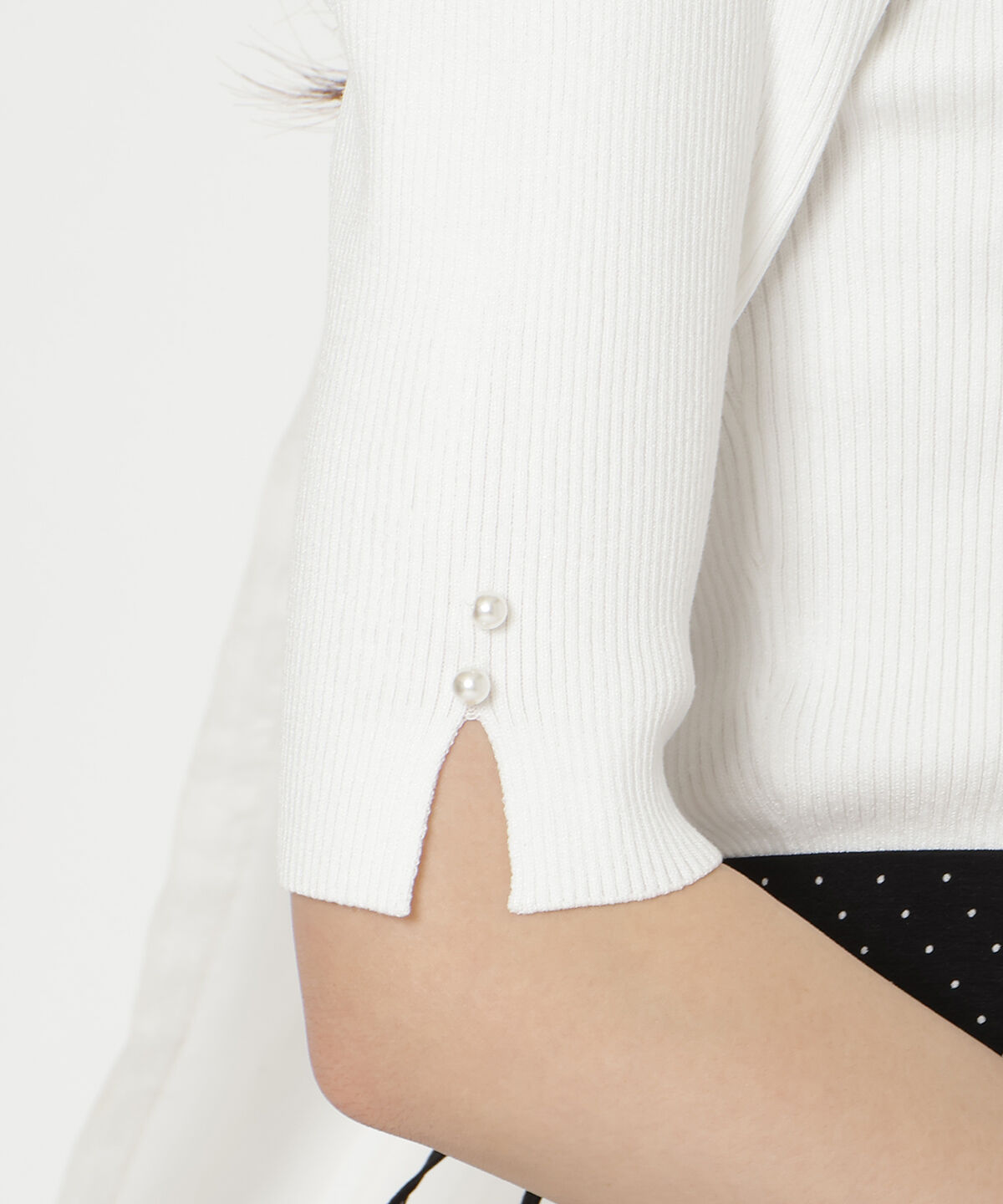 WILLSELECTION「リボンレースカラーリブニット」|ニット・セーター|